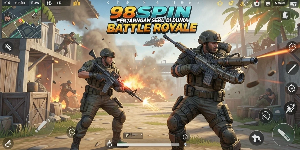 Tangkapan layar gameplay seru di dalam arena 98SPIN battle royale.