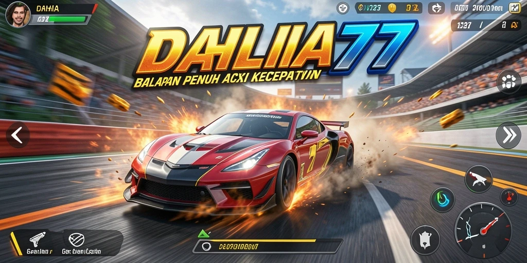 Tampilan menarik dari gameplay balapan DAHLIA77