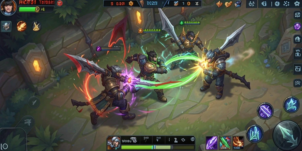 Screenshot gameplay HOT51 menunjukkan pertempuran seru dengan strategi tim.