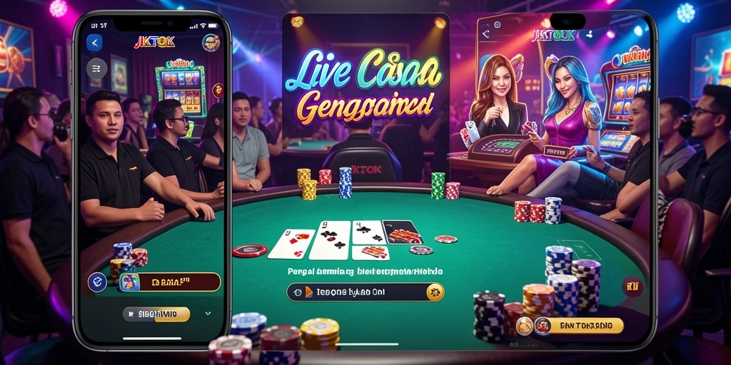 Tampilan gameplay JKTOK yang mendebarkan dengan dealer langsung.