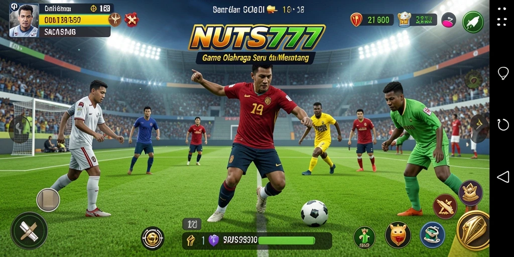 Tampilan gameplay seru dari NUTS777 yang menampilkan aksi olahraga.