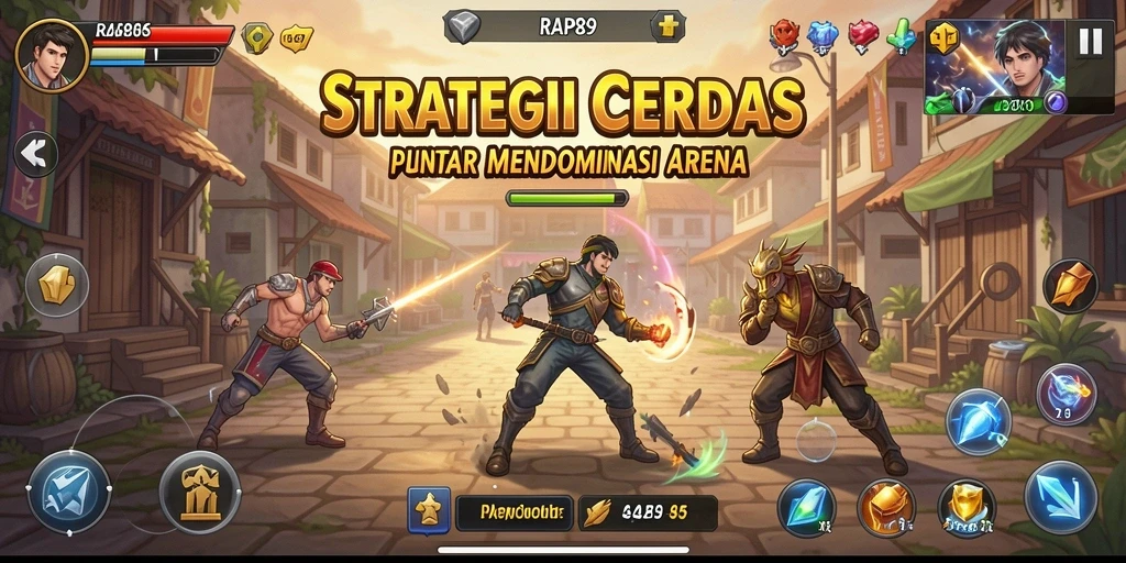 Tampilan gameplay strategi yang menegangkan di RAP89.