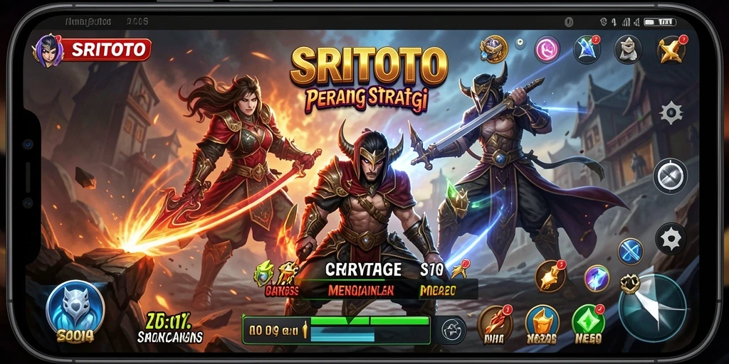 Tangkapan layar gameplay SRITOTO dengan aksi strategi mendebarkan.