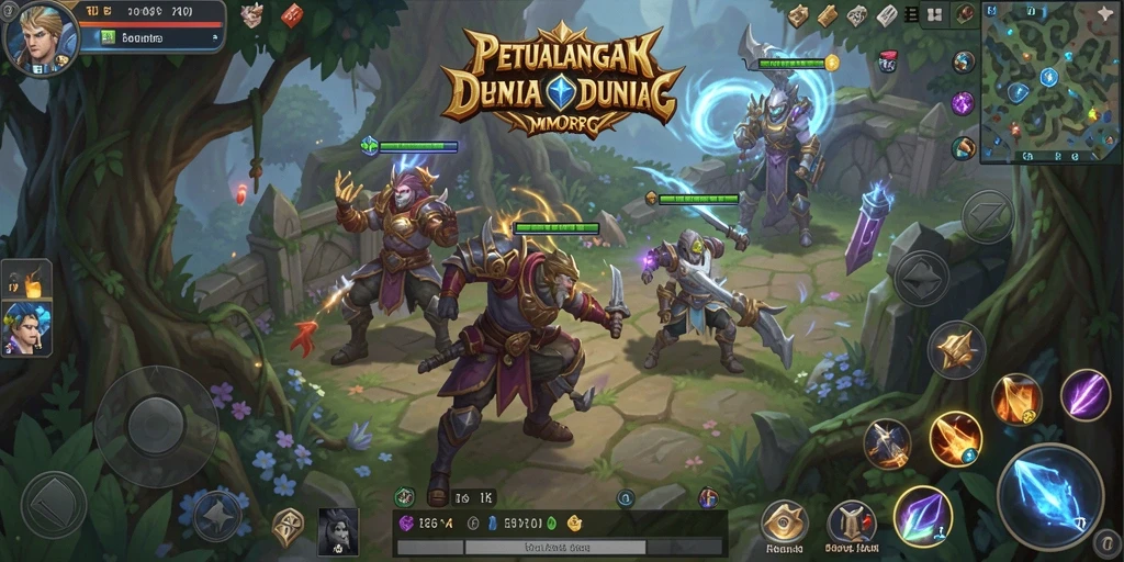 Screenshot menunjukkan aksi pertarungan dalam dunia T6 yang luas.